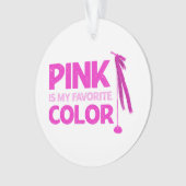 Roze Is Mijn Favoriete Kleur Ornament (voorkant)