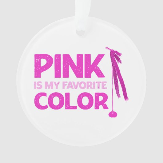 Roze Is Mijn Favoriete Kleur Ornament (voorkant)