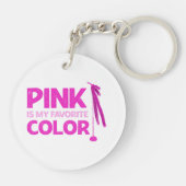 Roze Is Mijn Favoriete Kleur Sleutelhanger (Achterkant)