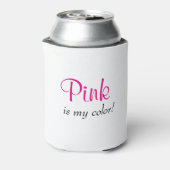 Roze is mijn kleur blikjeskoeler (Blikje Achterkant)