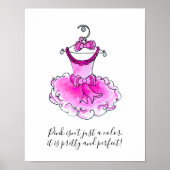 Roze is niet alleen een roze jurk voor meisjes poster (Voorkant)