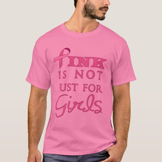 Roze is niet alleen voor meisjes t-shirt (Voorkant)