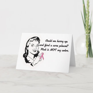 Roze is niet mijn kleur! kaart