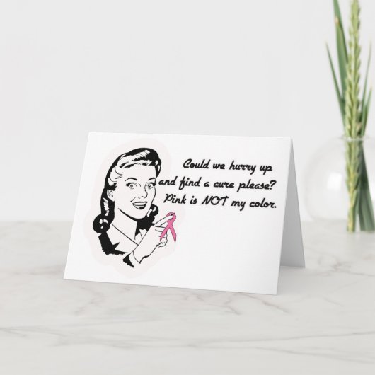 Roze is niet mijn kleur! kaart (Voorkant)