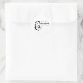 Roze is niet mijn kleur! ronde sticker (Tas)
