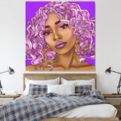 Roze is prachtig canvas afdruk (Insitu (Slaapkamer))