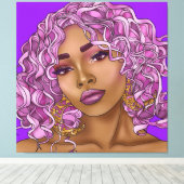 Roze is prachtig canvas afdruk (Insitu (Houten vloer))