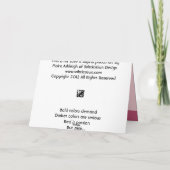 Roze is voor de liefde kaart (Achterkant)