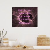 Roze is voor het leven Poster (Keuken)