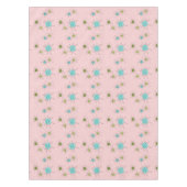 Roze isomisch atoomstootwerk tafelkleed (Voorkant)