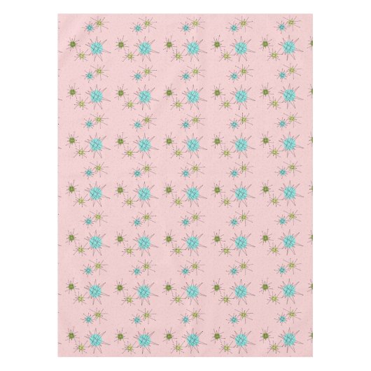 Roze isomisch atoomstootwerk tafelkleed (Voorkant)