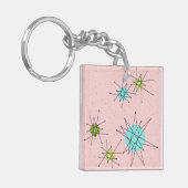 Roze isomische stookolie Acrylische Sleutelhanger (Voorkant Links)