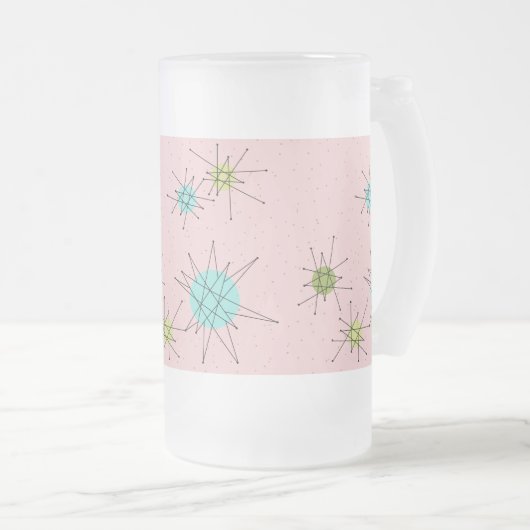 Roze isomische stookolie, geglazuurd Mok (Voorkant rechts)