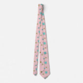 Roze isomische stootstenen necktie stropdas (Achterkant)