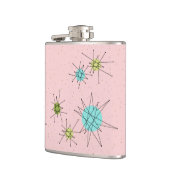 Roze isomische stootstokken vinylomgepakte kolf heupfles (Links)