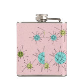 Roze isomische stootstokken vinylomgepakte kolf heupfles (Achterkant)