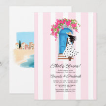 Roze Italiaanse Kust Romantische Verlovingsfeest