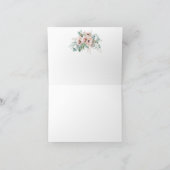 Roze ivoor bloemen bedanken bedankkaart (Binnen)