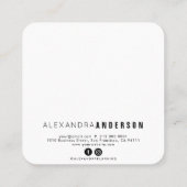 Roze & Ivoor Camellia Roze Vierkant Visitekaartje (Achterkant)