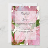  roze ivoor - hedendaagse klassieke bruiloft kaart (Voorkant)