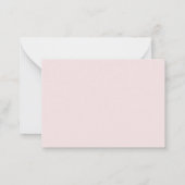 Roze ivoor lint reactie RSVP Notitiekaartje (Achterkant)