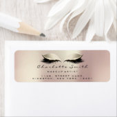 Roze Ivoor Make-up Artiest Lashes Bruids RSVP Etiket (Insitu)