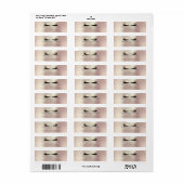 Roze Ivoor Make-up Artiest Lashes Bruids RSVP Etiket (Full Sheet)