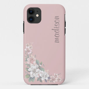  roze & ivoor Rozen Bloemen Case-Mate iPhone Case