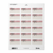 Roze Ivoor Sneeuwvlok Bruiloft Blank Adresetikette Etiket (Full Sheet)
