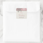 Roze Ivoor Sneeuwvlok Winter Bruiloft Stickers (Tas)