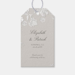 Roze Ivoor Sonnet Formeel Ethereal Bruiloft Cadeaulabel