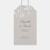 Roze Ivoor Sonnet Formeel Ethereal Bruiloft Cadeaulabel (Achterkant)