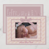 Roze ivoren fotoChristine Kaart (Voorkant / Achterkant)