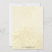 Roze ivoren Rozen  Bridal Tea Invites Kaart (Achterkant)