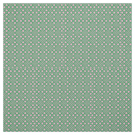 Roze Ivy Pattern Stof (Swatch)