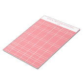 Roze jaarlijkse nieuwjaarsbudgettering notitieblok (Schuin)