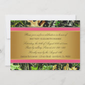 Roze jachtcamo-bachelorette kaart (Achterkant)