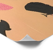 Roze Jachtluipaard Kunst Print – Moderne Safari Mu (Hoek)