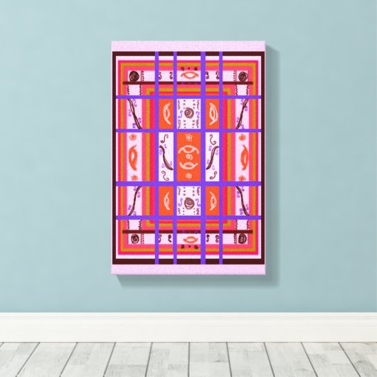 roze jachtroze canvas afdruk (Insitu (Houten vloer))