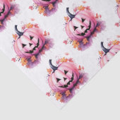 Roze Jack-O' lantaarn Sinaasappel bladeren wit Hal Tissuepapier (Detail)