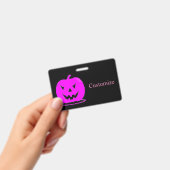 Roze Jack o'lantern Halloween Thunder_Cove Badge (Handheld)