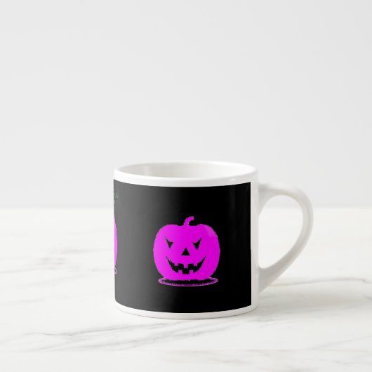 Roze Jack o'lantern Halloween Thunder_Cove Espresso Kop (Rechts)