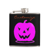 Roze Jack o'lantern Halloween Thunder_Cove Heupfles (Voorkant)