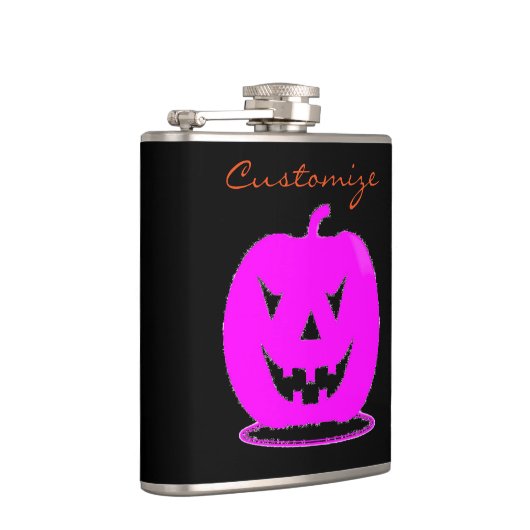 Roze Jack o'lantern Halloween Thunder_Cove Heupfles (Rechts)