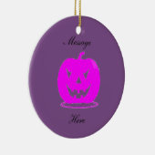 Roze Jack o'lantern Halloween Thunder_Cove Keramisch Ornament (Rechts)