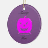 Roze Jack o'lantern Halloween Thunder_Cove Keramisch Ornament (Links)