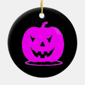 Roze Jack o'lantern Halloween Thunder_Cove Keramisch Ornament (Achterkant)