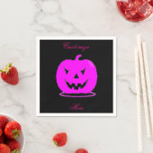 Roze Jack o'lantern Halloween Thunder_Cove Servetten (Insitu)
