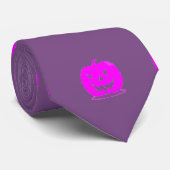 Roze Jack o'lantern Halloween Thunder_Cove Stropdas (Opgerold)