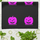 Roze Jack o'lantern Halloween Thunder_Cove Theedoek (Gevouwen)